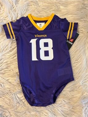 NFL Purple and Gold Baby Team Apparel Bodysuit